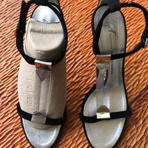 Giuseppe Zanotti black velvet heels